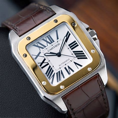 cartier santos gold and steel|cartier santos large two tone.